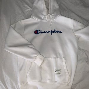 champion stitched logo hoodie